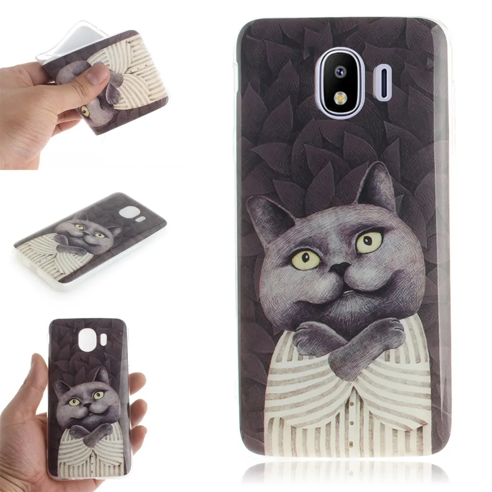 Nutbro роскошный чехол с пандой и кошкой для Samsung Galaxy J4 2018 S9 S8 Plus A8 A6 J6 J8 Funda Euti sm j400f| |