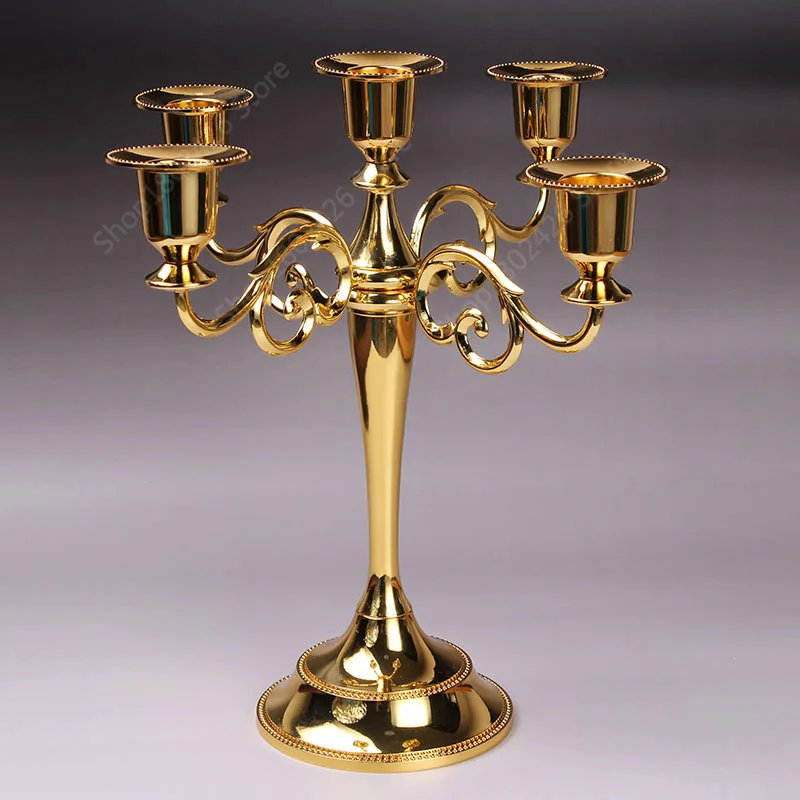 Multi Arms Metal Alloy Candle Holder (13)