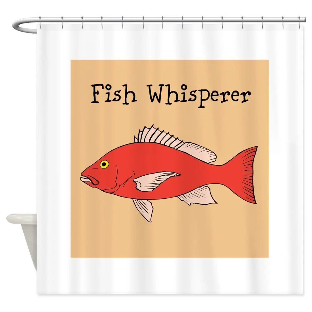 FISH WHISPERER Decorative Fabric Shower Curtain (69"x70")in Shower