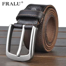 FRALU cowhide genuine font b leather b font font b belts b font for men cowboy