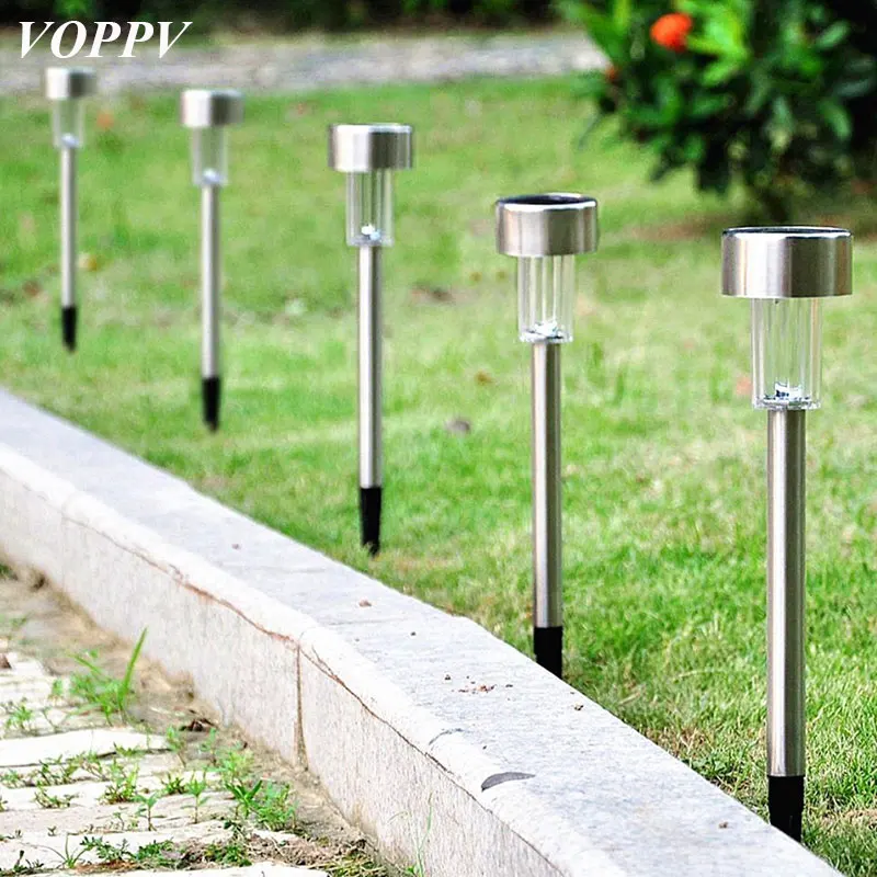 

VOPPV 8pcs Solar LED Lawn Light Outdoor Lights Garden Decorative Light Romantic Suitable for Pathway Garden Lawn Decoration Lamp