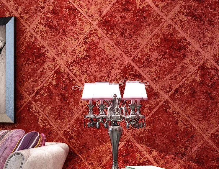 Waliicorners American retro industrial wind diamond non-woven 3D wallpaper living room bedroom TV simple background wall 16 QQ20180623205212
