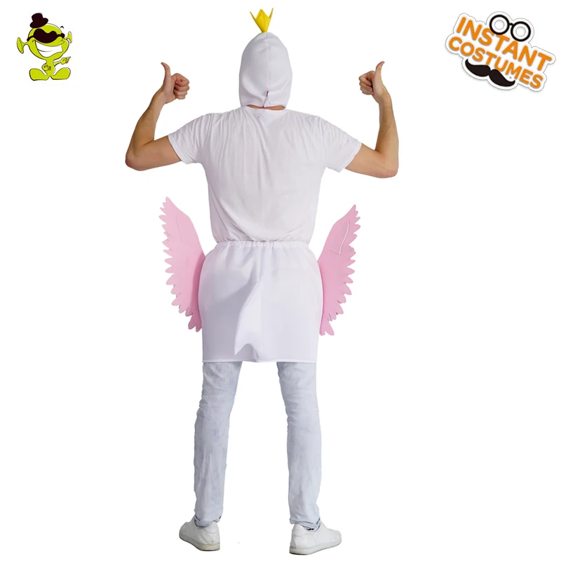 Unisex Adult White&Pink Flamingo Costume Fancy Dress Carnival Party One Size Kids Christmas Flamingo Party Costumes