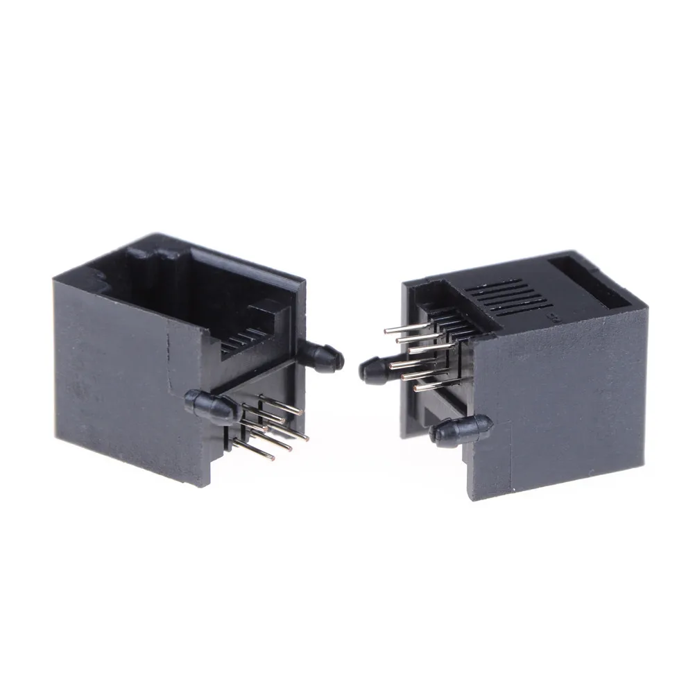 10 шт./лот RJ12 RJ11 розетка телефонная 6Pin с украшением в виде кристаллов женские 6p6c