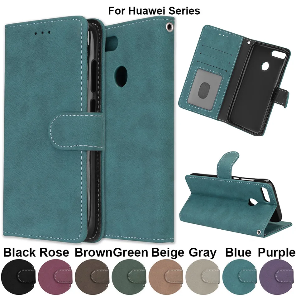 

Matte Leather Solid Color Cases For Huawei Honor 7S 7A Pro 7C 6X 7X 8X 9 10 Lite Nova 2 Lite Y3 Y5 Prime Y6 Y7 Y9 2018 Coque B84