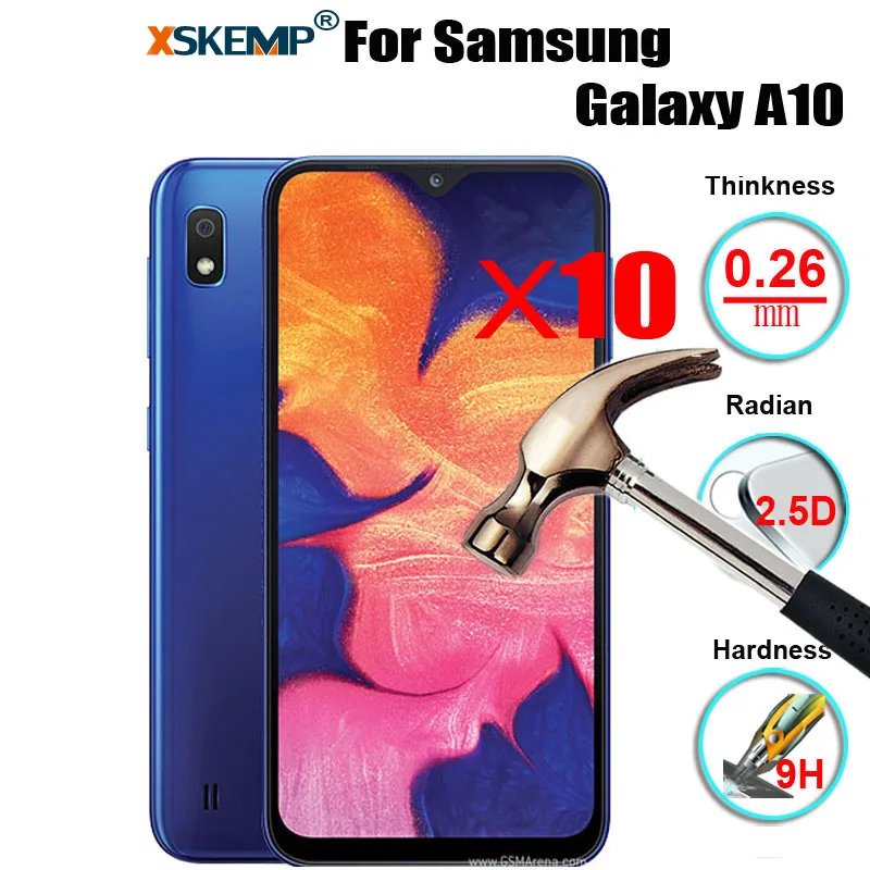 XSKEMP 10 шт Оптовая ЖК-дисплей Экран протектор для samsung Galaxy A10/A30/A50 2.5D закаленное