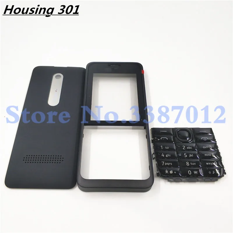 Корпус для Nokia Asha 301 n301 с двумя картами + задняя крышка батарейного отсека