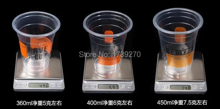 1000 шт одноразовые уплотненные пластиковые чашки, 95 см диаметр пузырьковый чай пластиковые чашки, пустой узор чашка для чая с молоком