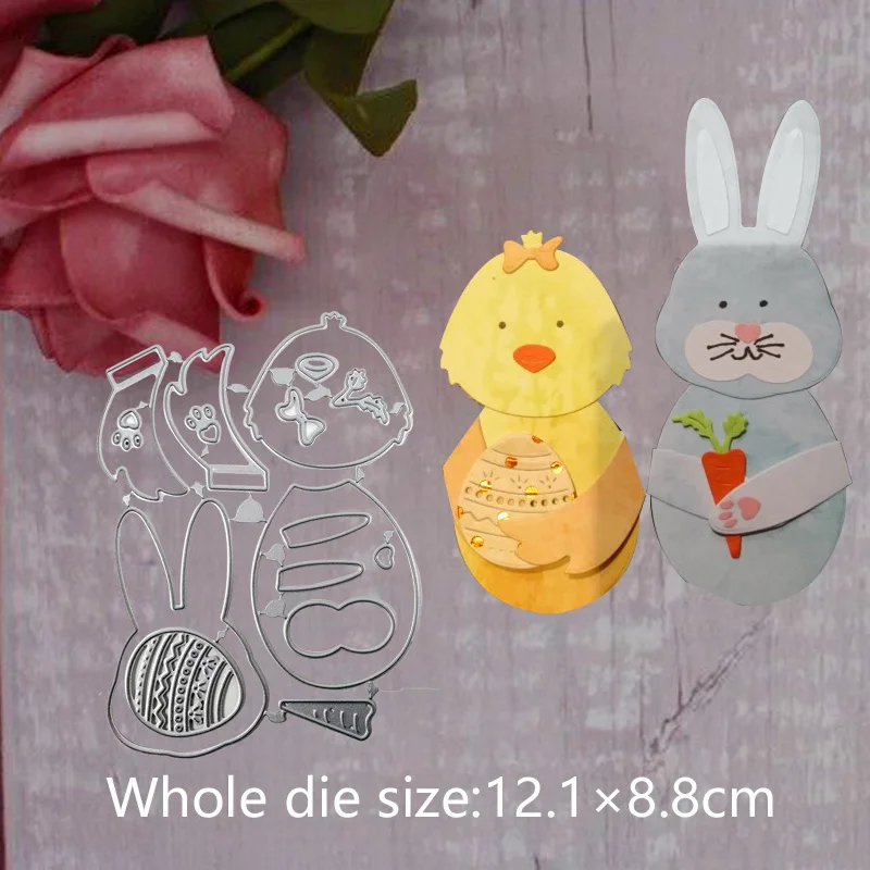 

Rabbit chick Metal Steel Cutting Embossing Dies For Scrapbooking paper craft home decoration Craft 12.1*8.8 cm