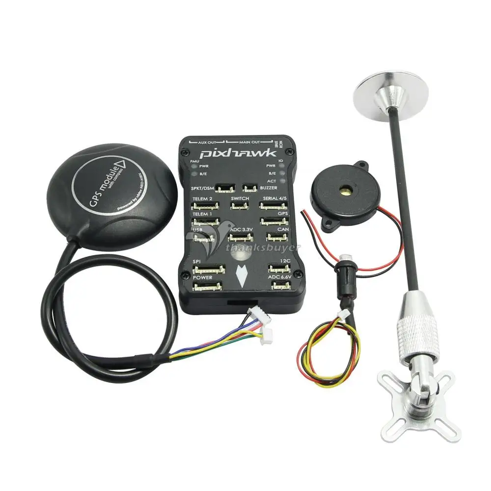 

(Gold-plated Socket)Pixhawk PX4 2.4.7 32bit ARM Flight Controller with M8N GPS and Holder for RC FPV Drone Multicopter