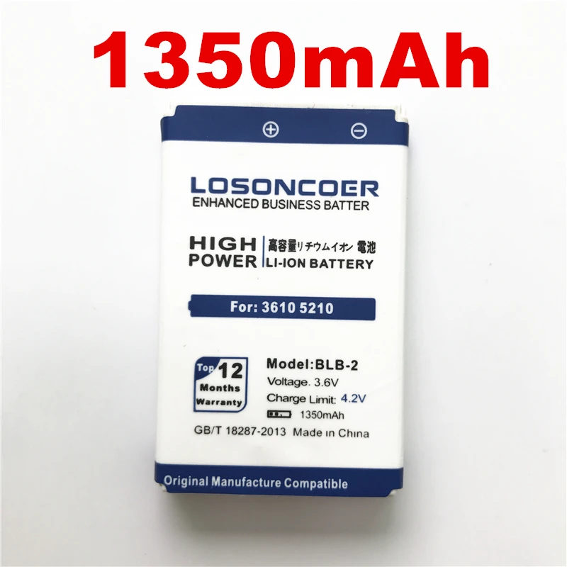 LOSONCOER 1350 мА/ч, BLB-2 BLB2 Батарея для Nokia 3610 5210 7650 6500 6510 8210 8850 8250 8310 8890 8910 8910i