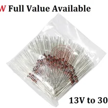 50 шт. 1N4747A/20 в 1N4748A/22 в 1N4749A/24 В 1N4750A/27 в 1N4751A/30 в 1 Вт Диод Зенера 1N4743A/13 в 1N4744A/15 в 1N4745A/16 в 1N4746A/ 18V