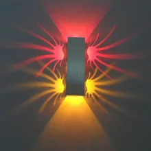 Бабочка 2 Вт/6 Вт светодиодный настенный светильник с регулируемой яркостью/не вверх/вниз свет спальня диско отель лобби