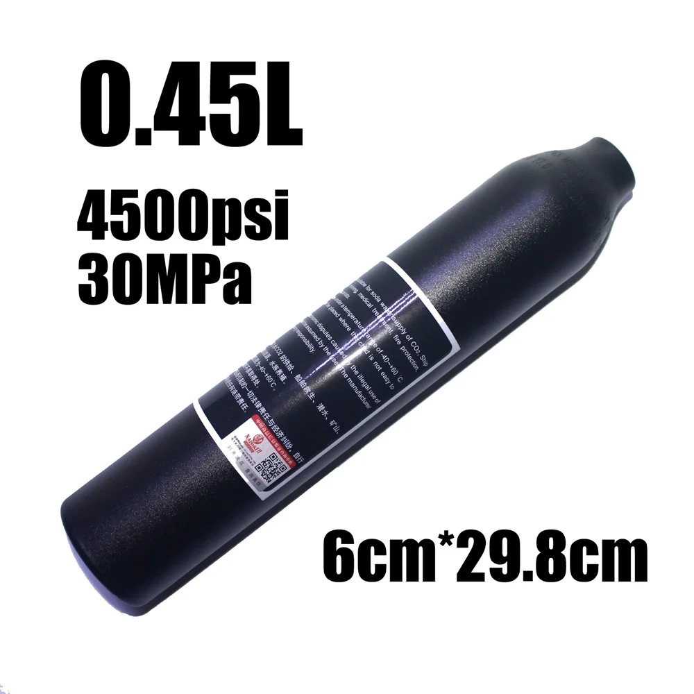 PCP Пейнтбол ВВС Airsoft цилиндр гПа M18x1.5 0.2L/0.35L/0.45L Air Bottle 6061 алюминий сплав бак 30MPa/300bar/4500psi