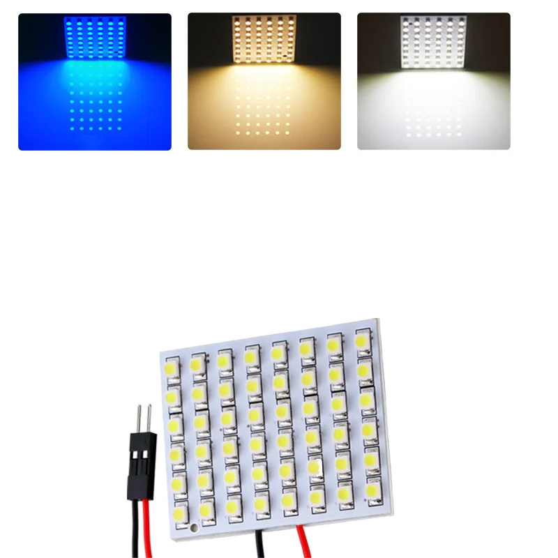 Free Dhl 48 Smd Blue White Amber Panel Led Car T10 Ba9s Festoon Dome Interior Lamp W5w C5w T4w Bulbs Car Light Source Parking Led Strip Light Series Led Car Pedalscar Sill Aliexpress