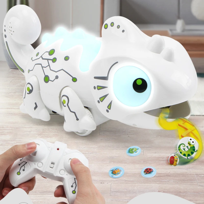 Funny Chameleon Color Changeable Smart Chameleon 2.4GHz Remote Control Chameleon Toys for Children for Kids Toy 777-618