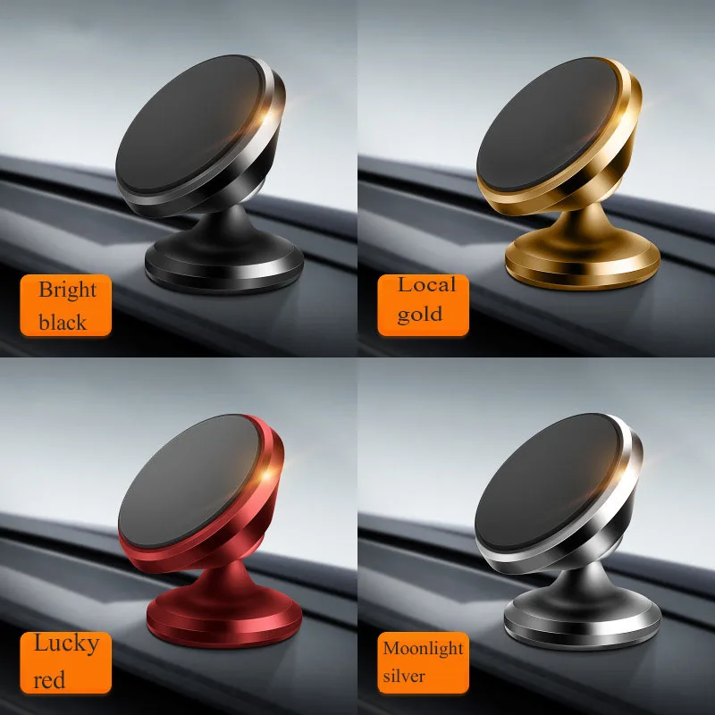 

universal Magnetic Mobile Phone Holder 360 Degree Rotation Aluminium Alloy Car Instrument Panel GPS Magnet Phone Holder