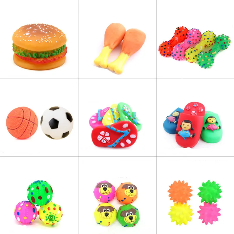 Новая Резиновая Игрушка для животных, пищащие игрушки для собак, кричащие курицы, жевательные кости, тапочки, пищащая игрушка для собаки, мяч, зуб, шлифовка и обучающая игрушка