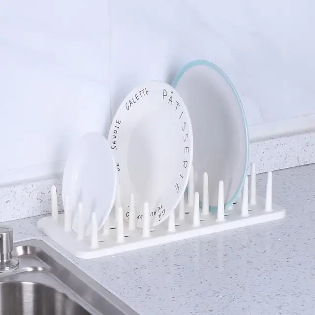 1 Pcs Practical Kitchen Plate Bowl Dish Rack Storage Holder Vertical 1 Pcs Practical Kitchen Plate Bowl Dish Rack Storage Holder Vertical Dishes Drain