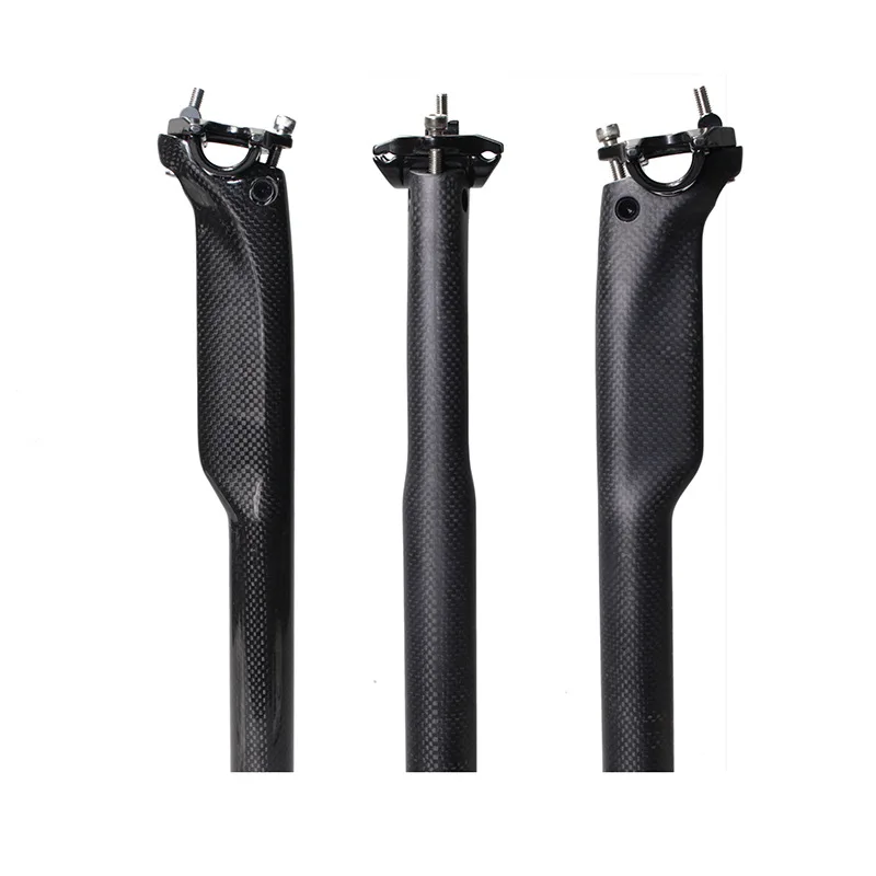 NO LOGO 3K Carbon Fiber MTB Seatpost Lightweight Road Bike Seattube Bicycle Seat Post Black 27.230.831.6mm Cycling Parts (1)