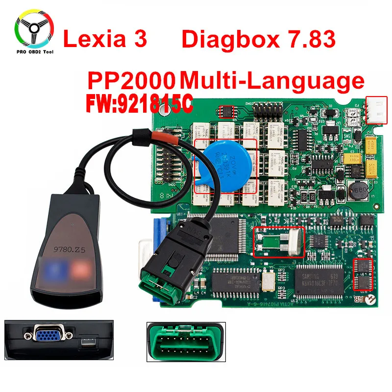 

Hot Selling FW 921815C Lexia3 PP2000 V7.83 OBD2 Scanner Lexia 3 Diagbox 7.83 Diagnostic Tool Multi-languages For Peugeot&Citroen