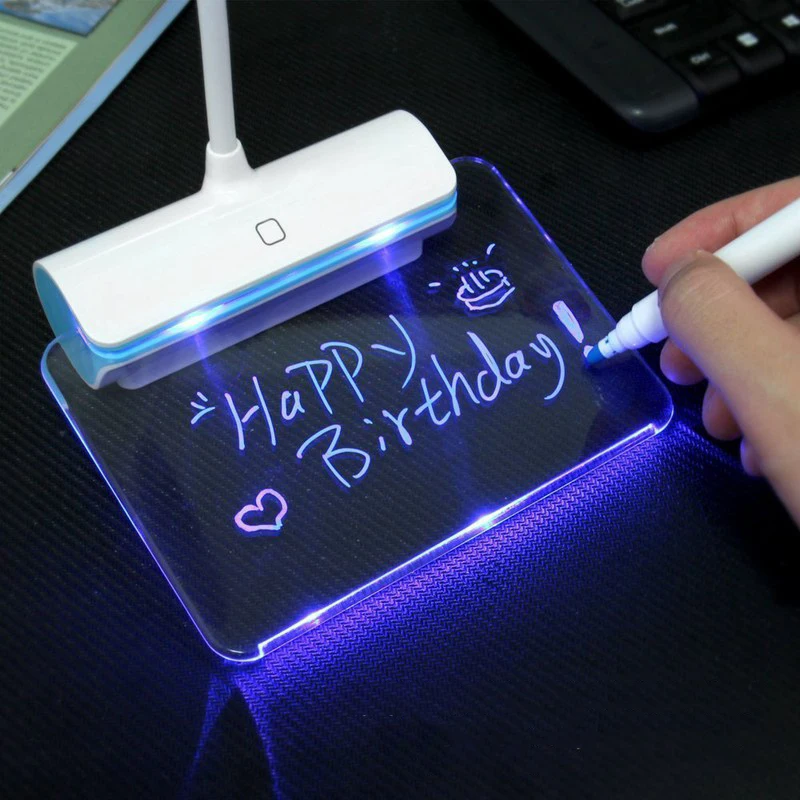

Desk Lamps USB Led Table Lamp With Message Board EyeProtection Reading Light Student Bed Reading Light Gifts For Lover Romantic
