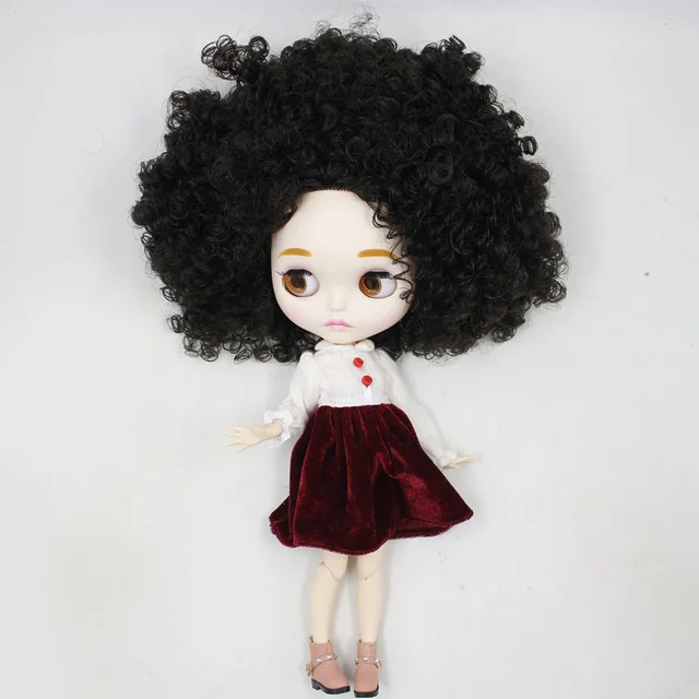 ICY DBS Blyth Doll For Series No.BL9103 Black Afro hair Carved lips Matte face Joint body 1/6 bjd 3