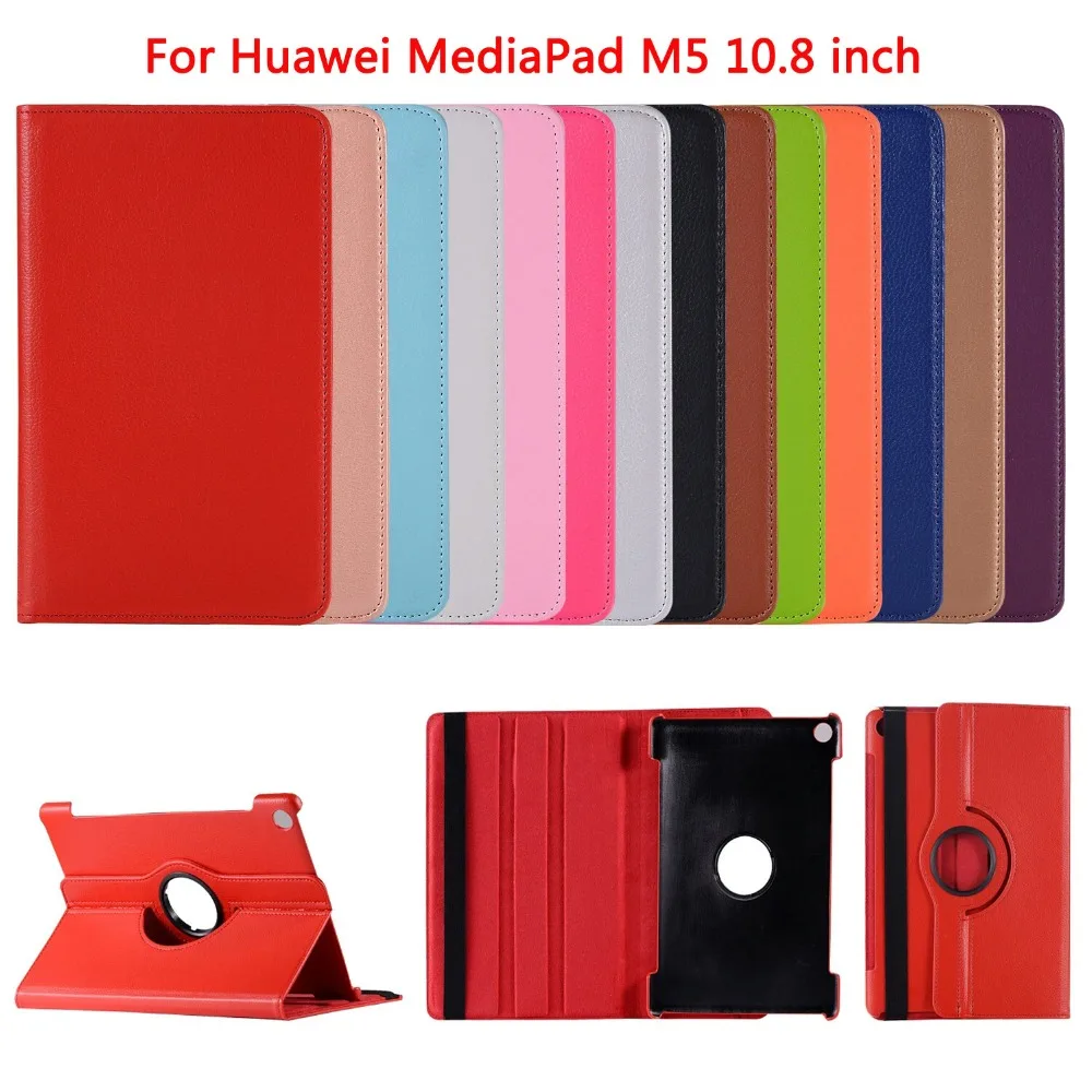 

360 Rotating Leather Case Cover for Huawei Mediapad M5 10 Pro 10.8 inch CMR-AL09 CMR-W099 Colorful Protective Case Stander