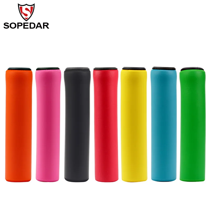 

SOPEDAR Mountain Bike Soft Handlebar Grips Ultralight High Density Cycling MTB Bar Ends Silicone Sponge Bicycle Grip Parts 25g