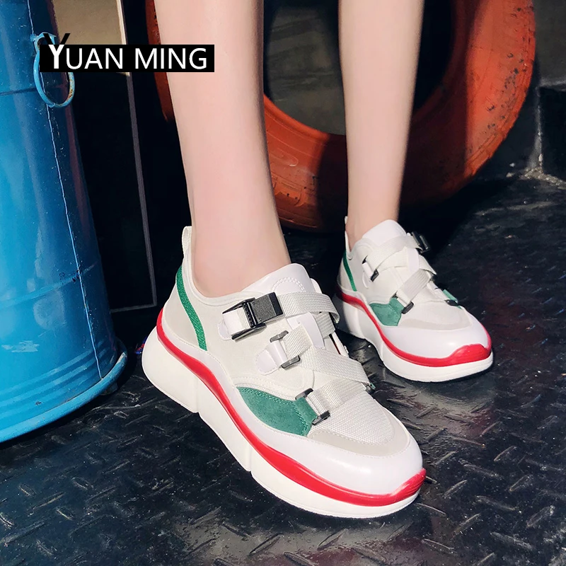 

YUANMING Women Sneakers Spring Autumn Winter Female Casual Shoes Ladies Flats Buckle Strap Platform Women Shoes Dropshipping