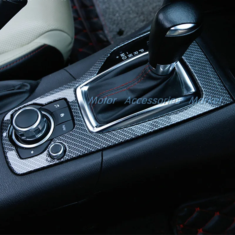 Спортивная ручка переключения передач из углеродного волокна для Mazda 3 Axela 2014 2015