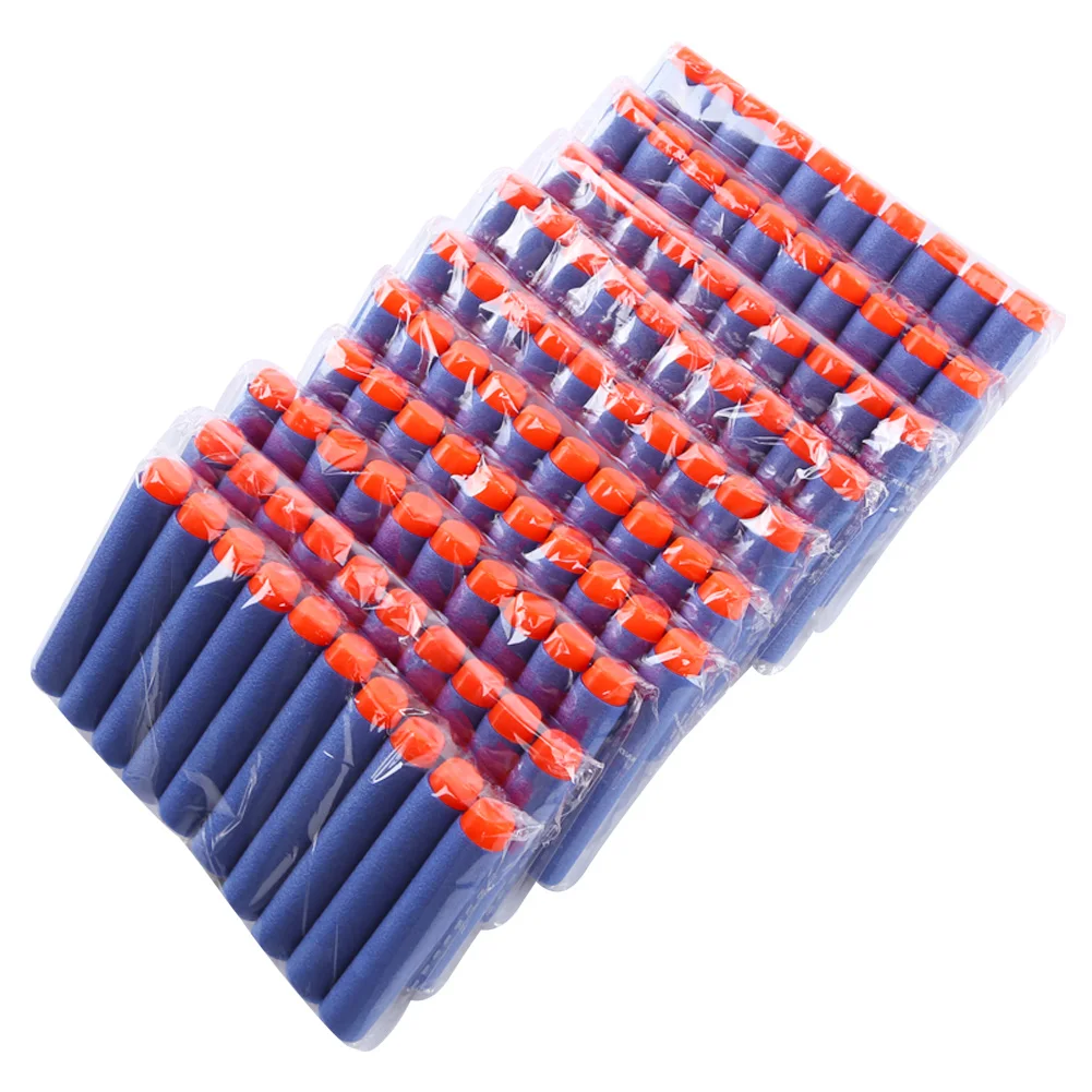 100pcs 7 2cm Soft Refill Bullet Darts Soft Head Safety Toy Gun EVA Bullets Dark blue