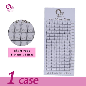 

J&S 4D short stem pre made fans eyelashes extension 16 rows high quality false lashes