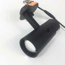 Черный коммерческий Регулируемый с высоким акцентом Светодиодный точечный светильник 10 Вт 15 Вт 20 Вт лампа светильник контроль луча 15-70