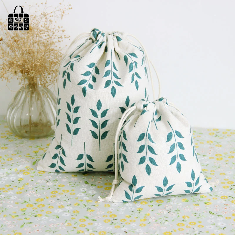 Wheat tassel printed 100% cotton bag Travel Accessories Clothes underwear shoes toy Storage Pouch Luggage Packing Organizers bag