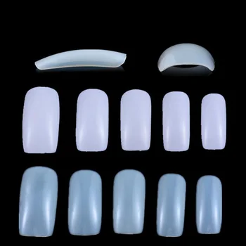 

500pcs/bag Nail Tips Natural Clear Color 10 Sizes full Cover Nail Tips Nail Art Fake Nail