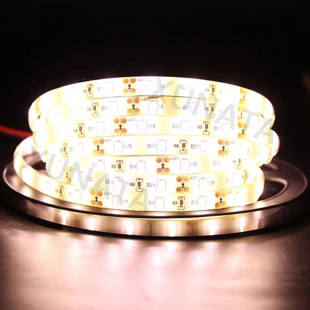 Bande de LED 2835 SMD 240LED s/m 5M 300/600/1200 LED s DC12V haute luminosité Flexible LED ruban de corde lumière blanc chaud/blanc froid