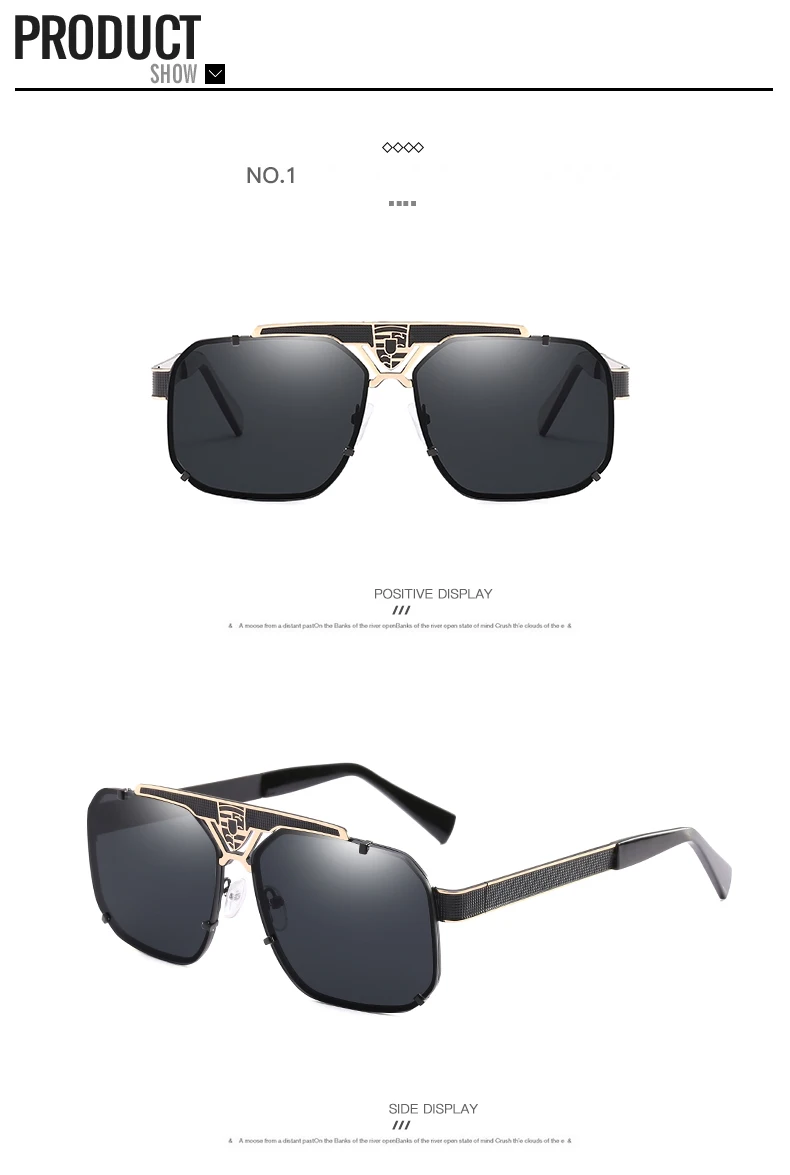 LEIDISEN Солнцезащитные очки Мужские Женские брендовые дизайнерские очки Модные Ретро Винтажные Солнцезащитные очки Suqare стиль высокое качество UV400