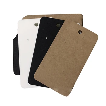 

100Pcs Hanging Jewelry Accessories Board Earring Cards Plain Homemade Display Holder Tag For Ear Studs Cardboard Paper Label