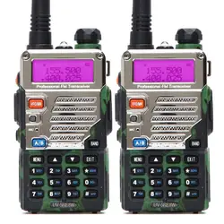 2 шт. BaoFeng UV-5RE 8 Вт Walkie Talkie 10 км Dual Band UV5R двухстороннее Радио рация с фонарем ручной Long Range Портативный Хэм CB радио