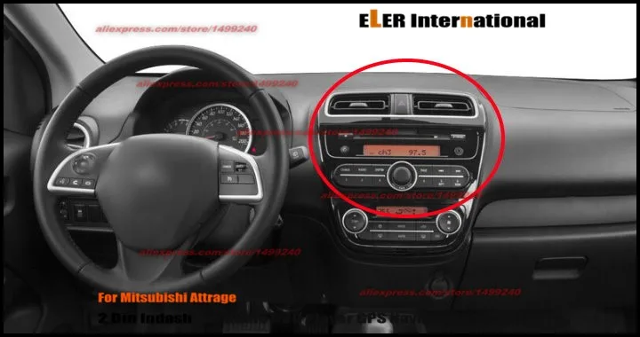 Clearance Liislee For Mitsubishi Attitude 2012~2014 Radio CD DVD Player GPS Navi Navigation System Double Din Car Audio Installation Set 2
