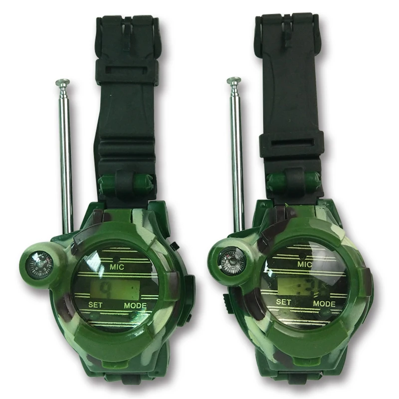 

New 2 Pieces/Lot TWO WAY RADIO KIDS WALKIE TALKIE WRISTLINX 2 WRIST WATCH TOY SPY 007 GADGETS
