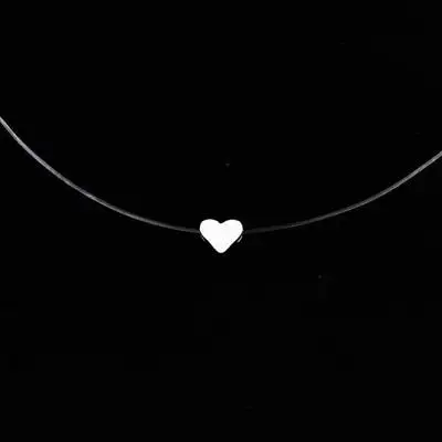 Transparent Fish Line Collier Zircon Choker For Women Pendant On Neck Accessories Women Necklace Jewelry Femme