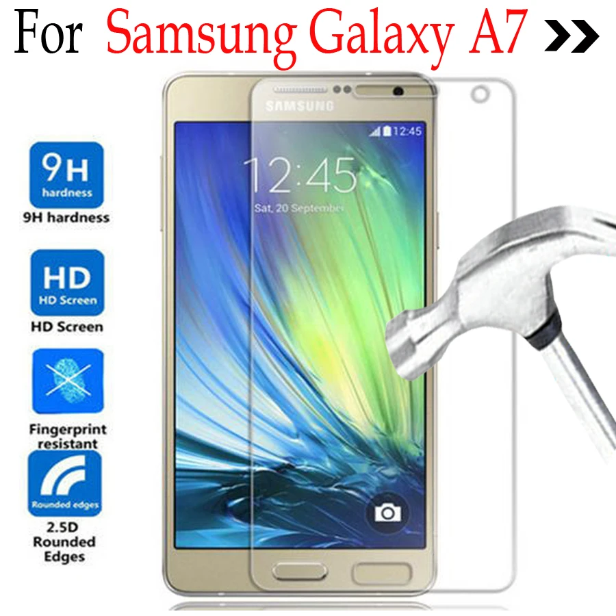 Для Samsung Galaxy A7 2015 A700 A700F Защитная пленка для экрана из закаленного стекла крышка на