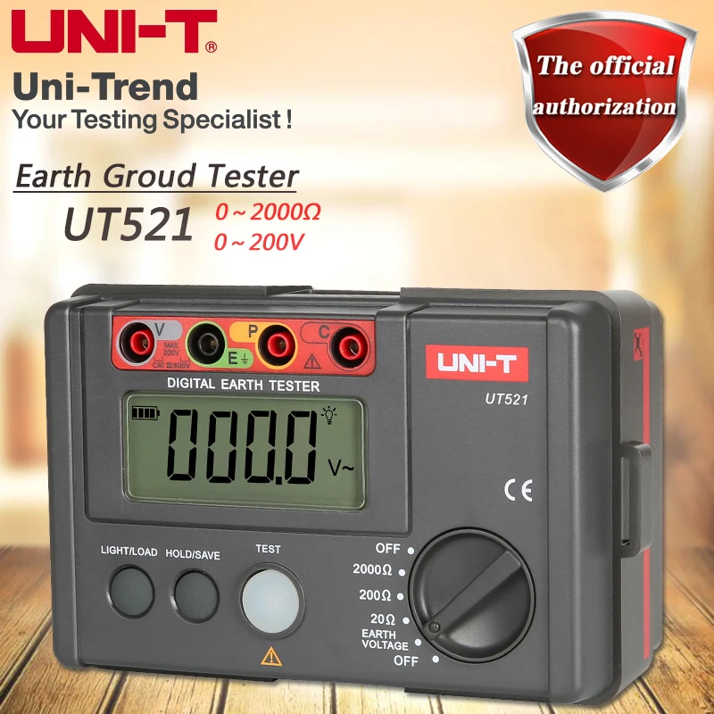 LONGJUAN-C 521 Grounding Resistance Tester Low Voltage Display Data Storage Over Range Display LCD Backlight Tools LONGJUAN-C 521 Grounding Resistance Tester Low Voltage Display Data Storage Over Range Display LCD Backlight Tools