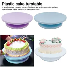 Plastic Kitchen Tools Cake Stand Rotary Pan Cake Turntable Cake Stand Rotating Cake Decorating Turntable Anti-skid Round