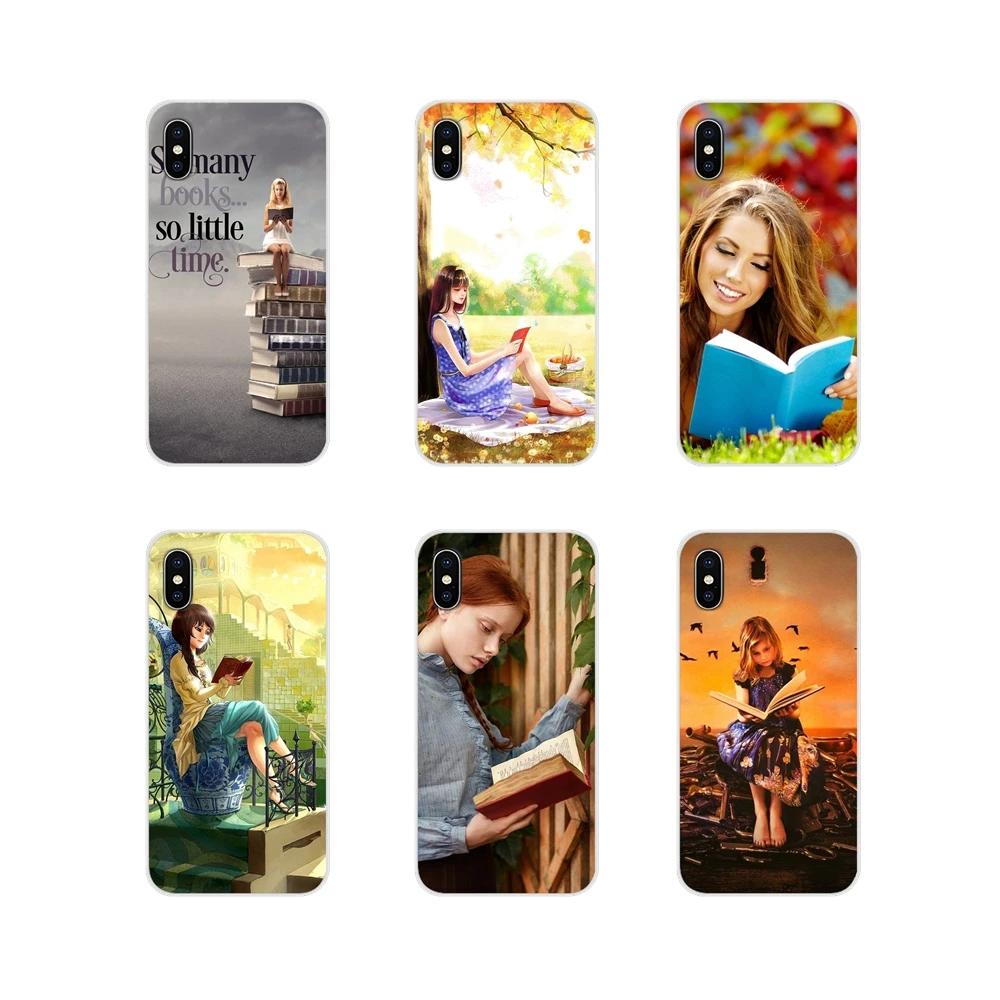 

Girl Reading Book For Samsung A10 A30 A40 A50 A60 A70 Galaxy S2 Note 2 3 Grand Core Prime Accessories Phone Cases Covers