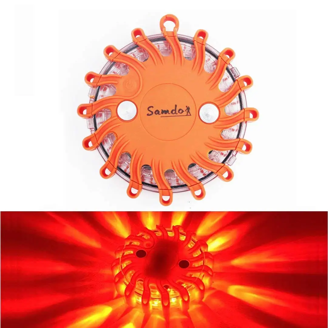 

SAMDO Non-rechargeable Car Magnetic Beacon lamp Emergency Warning light Roadside Warning Light 9 Patterns CR123A