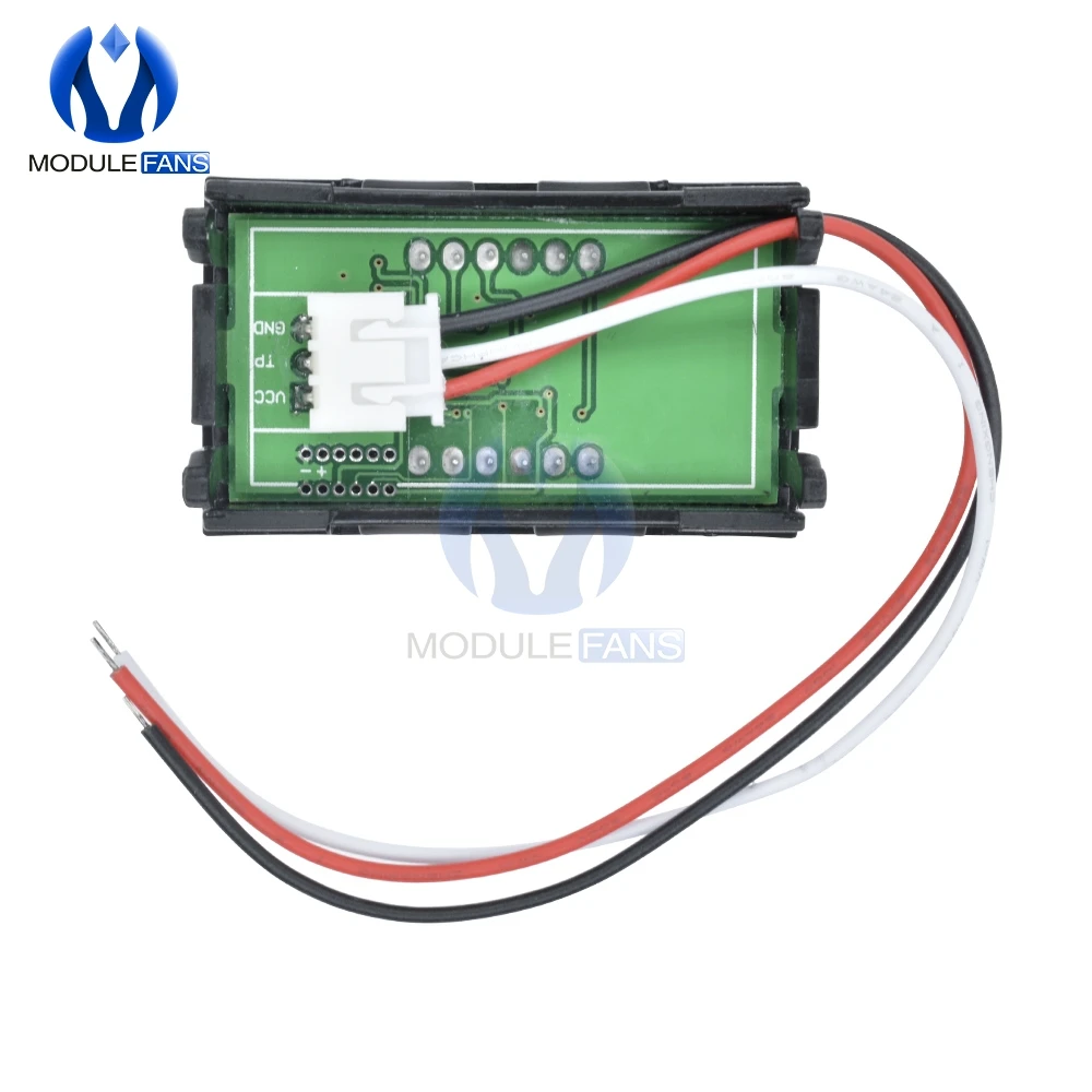 Мини Цифровые вольтметры 0-99,9 V светодиодный цифровая панель дисплея счетчика 99,9 V синий постоянный ток; монитор низкая Мощность потребление сети переменного тока три 3 провода