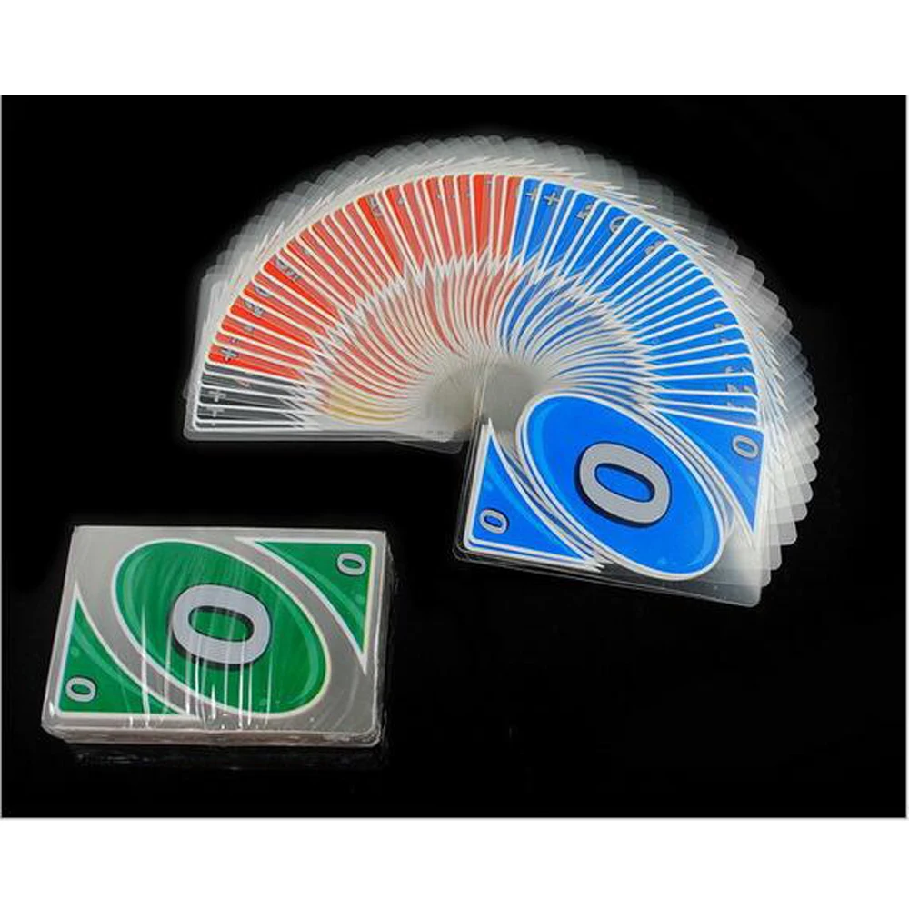 

UNO Playing Cards Crystal Card Punishment Transparent Version Waterproof Best Quality Version Board Game